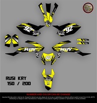 Decals Sticker Motorcycle Decals Sticker for RUSI KRY 150/200 FDX YELLOW design002