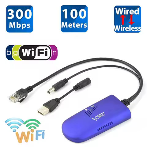 VONETS WiFi Bridge Wireless Repeater WiFi Hospot Signal Booster WiFi Extender RJ45 Adapter AP For IP