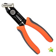 MERLYMALL Crimping Tool, Orange High Carbon Steel Wire Stripper, Universal Cable Tools Electricians