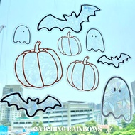 Halloween Suncatcher | Bats | Ghost | Pumpkin | Prismatic Window Decal | Rainbow Maker | Window Sticker | Christmas Gift