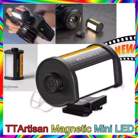 TTArtisan Magnetic Mini LED Light for Camera Lens Photography Vlog Live Streaming with Cold Shoe Mou