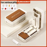 🔥Ship 24h🔥Japanese Gear-Driven Pill Cutter - Precision 1/2 & 1/4 Tablet Splitter with Safety Cover &