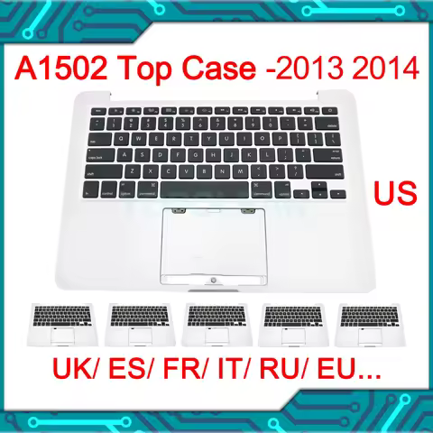 Original A1502 Topcase Trackpad For MacBook Retina Pro Laptop 13.3" A1502 US UK EU Keyboard Backligh