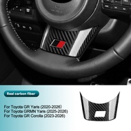 Hard Carbon Fiber For Toyota GR Yaris GR Corolla Car Steering Wheel Lower Decor Frame Steering Botto