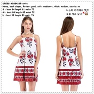 Mini Dress Tank Top Casual Wanita Korea Import AB834289 Putih White