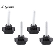 4X M8 x 40mm Screws Star Head Wing Screw Clamp Knob Handle Black