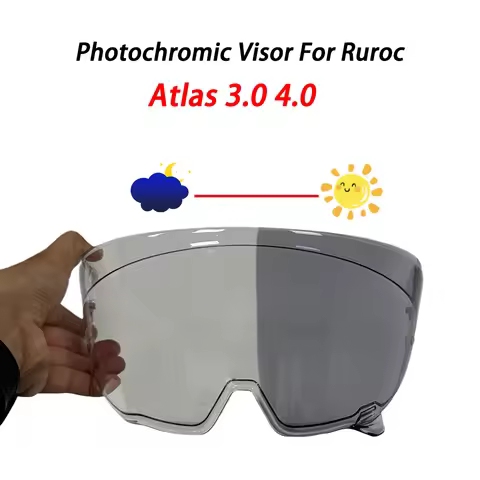 Photochromic Helmet Visor for Ruroc Atlas 3.0 4.0 Motorcycle Helmets Lens Shield Glass Viewfinder Sc