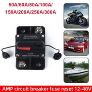 50A 60A 80A 100A 200A Circuit Breaker 12V 24V 48V DC Car Truck Audio Auto Resettable Fuse Circuit Br