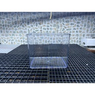 (CD )Betta plastic tank Mica fish tank 15x12x15 18x13x15 Mini Guppy Betta Fish Raising - compact, cu