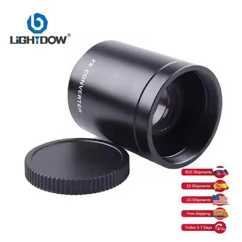 Lightdow 2x Teleconverter Converter for T Mount 420-800mm 650-1300mm 500mm Camera Lenses USA ES Over
