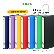 ABBA Colour Ring File A4 2D Ring Pack of 4/ Folder Organizers/ Document File/ Laminated Ring File