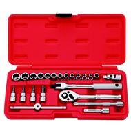 Professional 2 Points 23-Piece Socket Wrench Set 5 Times Life CR-V Chrome Vanadium Steel Precision M