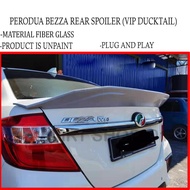 Perodua bezza Vip style rear boot trunk ducktail lip spoiler