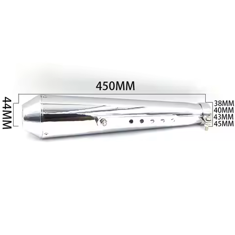 Universal Motorcycle Exhaust Muffler Retro Vintage Classic Electroplating Escap Moto for cg125 sr400