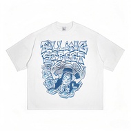 Kaos Shop T Shirt Oversize Tee Fillingstreet - Fellow White/Puith Kaos Cotton Combed 24s