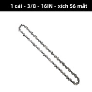16 Inch Máy Cưa Xích Lưỡi 56 Ổ Liên Kết 3/8 Inch Sân Cưa Bộ Dây Xích Với Thanh Hướng Dẫn Cho Điện Cư