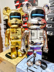 Bearbrick BAPE Hajime Sorayama BABY MILO Set of Silver and Gold