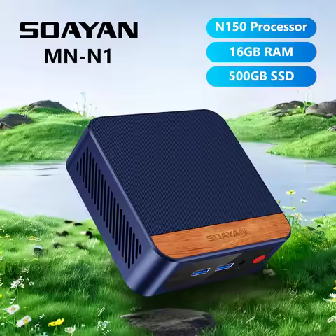 SOAYAN Mini PC, 13th Twin Lake N150 Mini Computers 16GB DDR4 500GB SSD Mini Desktop Computer 4K Dual