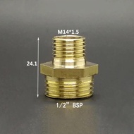 M14 M18 M20 Metric to 1/4" 1/2" BSP Male Brass Reducer Adapter Pipe Fitting Connector Coupler