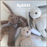 ตุ๊กตากระต่ายหูยาวของเล่นเด็กตุ๊กตากระต่ายน่ารักตุ๊กตาสัตว์จำลองของเล่นนอนสำหรับทารก