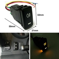 4-Pole 12V Push Button Switch with LED Background Indicator Lights for Fog Lights DRL LED Light Bar(