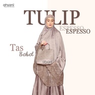 Mukena Tulip Ahsani Original Sutra Embos Mewah Cantik Jumbo Mahar