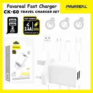 Pavareal Fast Charger Dual USB Fast Charging Adapter With Cable Support Quick Charge