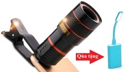 LENS TELE ZOOM 12X GĂN ĐIỆN THOẠI TẶNG 1 ĐÈN LED CẮM CỔNG USB