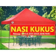 BANNER NASI KUKUS (SIZE 8X2 /8x3/10X2/10x3) Fast Print Fast Delivery