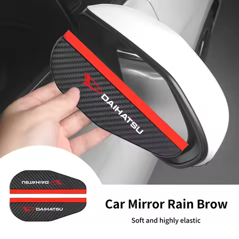 2PCS Car Rearview Carbon Fiber Mirror Rain Eyebrow Car Mirror Accessories For Daihatsu Terios Sirion