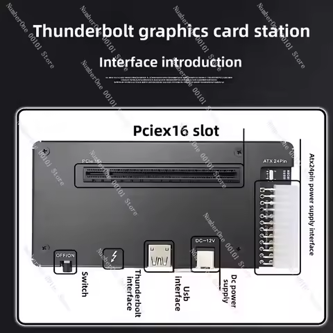 New Graphics Card Expansion Dock, Thunderbolt 3/4 USB4 eGPU Enclosure for Laptops, Portable Gaming