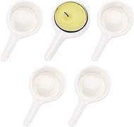 JuxYes Pack of 5 Tealight Wax Warmer Little Candle Spoon Replacement, Ceramic Candle Spoon Candle Holder for Essential Oil Burner Tealight Fragrance Warmer Aromatherapy Diffuser