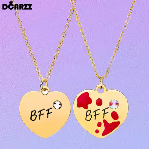 DCARZZ Jennifer's Body Heart Necklace Inspired BFF Best Friend Forever Pendant Neck Chain Jennifer&n