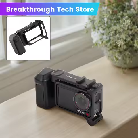 Sunnylife Photography Handle for DJI Action 5 Pro/4/3 Street-Shooting Grip Rabbit Cage Protective Fr
