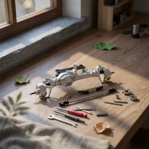 Rear Axle Assembly Low Center of Gravity RC Crawler Axle Axles Complete Hardware Sturdy for Hobbyist