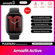 New Global Amazfit Active Smartwatch 1.75\" HD AMOLED Display Ultra-Long 14-Day Battery Life Bluetooth Phone Calls Smart Watch