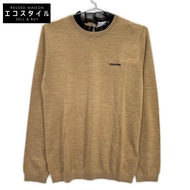 เสื้อไหมพรมคอปกผ้าลูกไม้สีน้ำตาลผสมขนแกะและแคชเมียร์ Red Valentino XR3KC09J ไซส์ M [มือสอง]