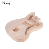 Muslady MZB-T DIY Electric Guitar Unfinished Body Guitar Barrel Blank Basswood Guitar Body Replacement For Jaguar Guitar Parts
