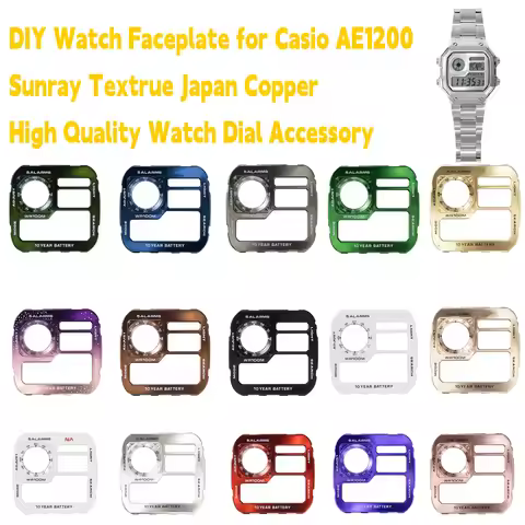 For Casio AE1200 Dial Modification Metal Japanese Copper Sunray Texture 3299 Movement AE-1200 Watch 