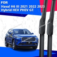 Front Wiper Blades for Haval H6 III 2021 - 2023 Hybrid HEV PHEV GT High Carbon Steel Silicone Coated