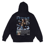 Sweater Hoodie Anime One Piece Luffy Law / jaket Anime One Piece Cosplay Jepang Pria Wanita