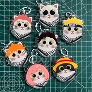 Cute Cat Keychain Anime Pro Palestine | One Piece | Naruto Naruto | Anya | Gojo Gojo Gojo | Haikyuu