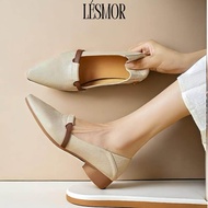 OL style soft pu pointed flat shoes