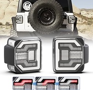 WOLFSTORM LED Tail Lights Fit for 2018-2025 Jeep Wrangler JL/JLU with Dynamic Running Turn Lights De