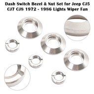 Dash Switch Bezel & Nut Set for Jeep CJ5 CJ7 CJ8 1972 - 1986 Lights Wiper Fan