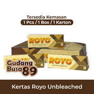 Kertas Royo Unbleached Fine 1 1/4 -  Papir Royo Cokelat (1 Box)