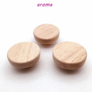 AROMA Door Pull Knobs Wooden Wood Cupboard Wardrobe Home Accessory With Screws Drawer Knobs