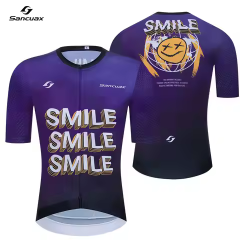 SANCUAX Cycling Jersey Man Fashion Summer Cycling Jersey Short Sleeves Road Bike Jersey High Quality