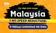 3-15Days Unlimited 4G SIM Card (Singapore Delivery) for Malaysia (Daily 2.3GB + Unlimited Data)