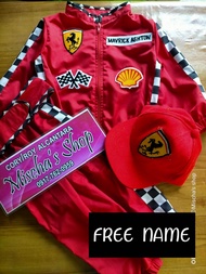 F1 Car Racing Costume Pants and Jacket type Ferrari Theme (1-8 y.o)